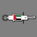 4mm Clip & Key Ring W/ Full Color Flag of United Arab Emirates Key Tag